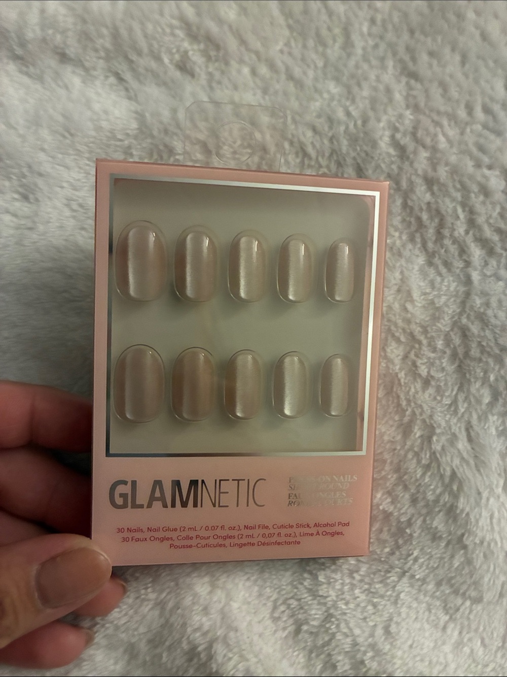 GLAMnetic Mauve Press-On Nails - Short Round Set - Picture 2 of 6